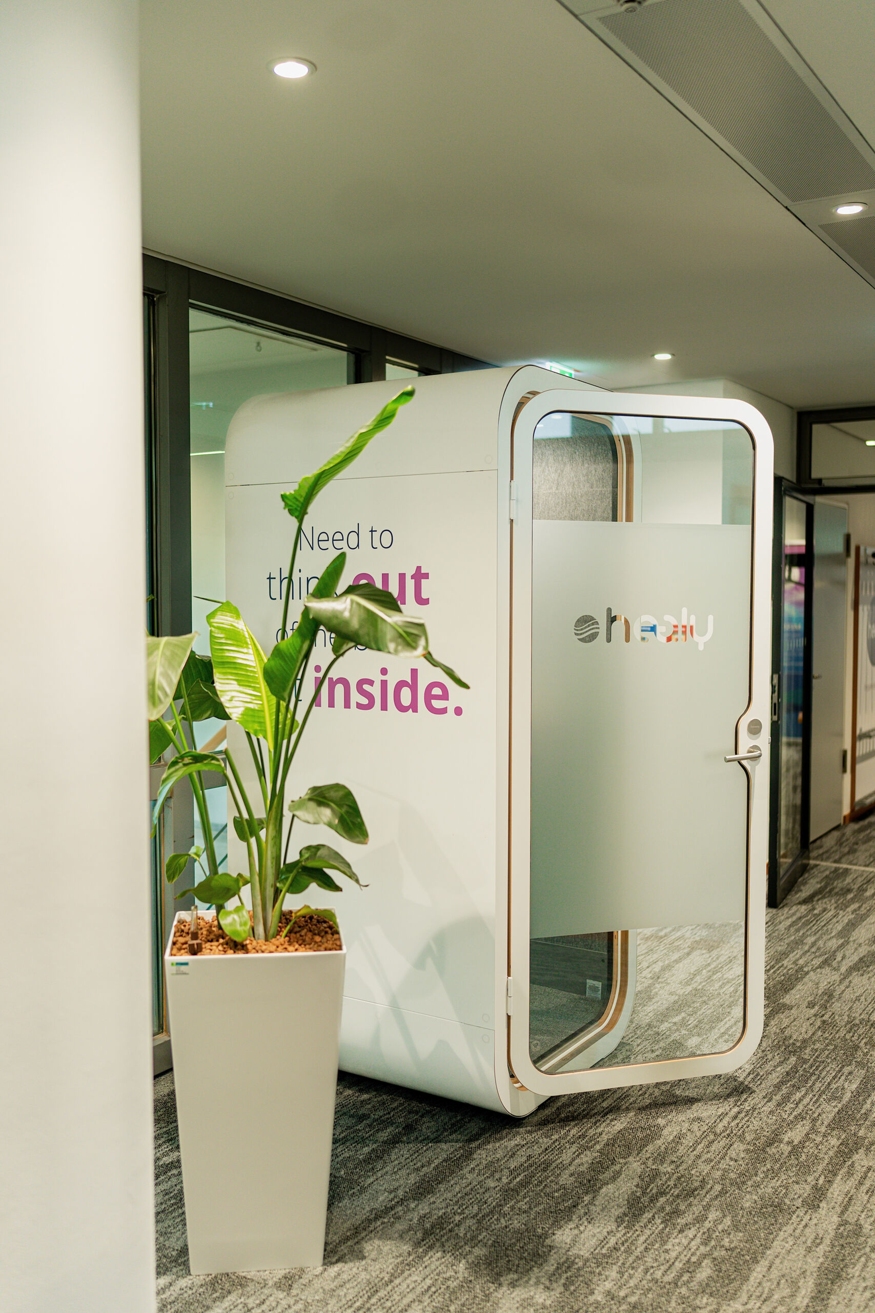 Call booth in Healy World Office
